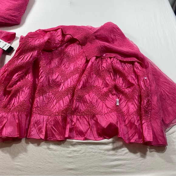 Pleats Collection 3 piece Skirt Set Women’s 1X-2X Tank Top Button down Blouse - Picture 7 of 16